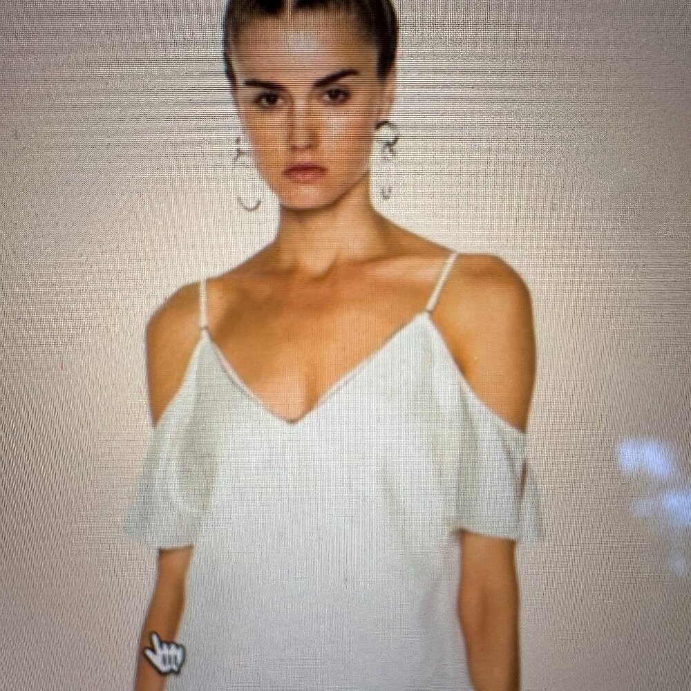 ALEXANDER WANG COLD SHOULDER FLOWY TOP XS RETAIL $195